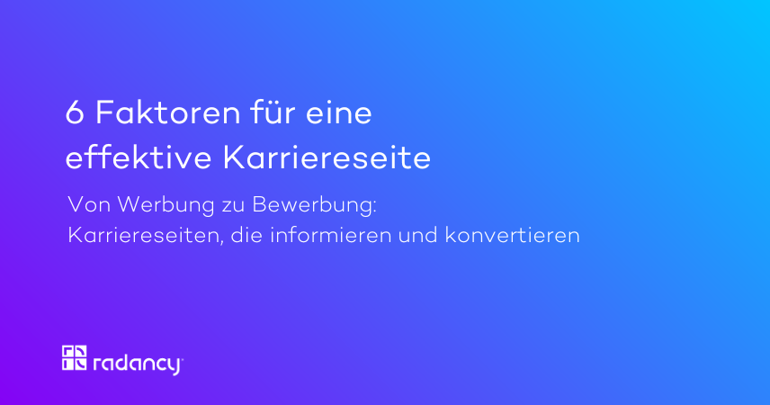 6 Faktoren für eine effektive Karriereseite